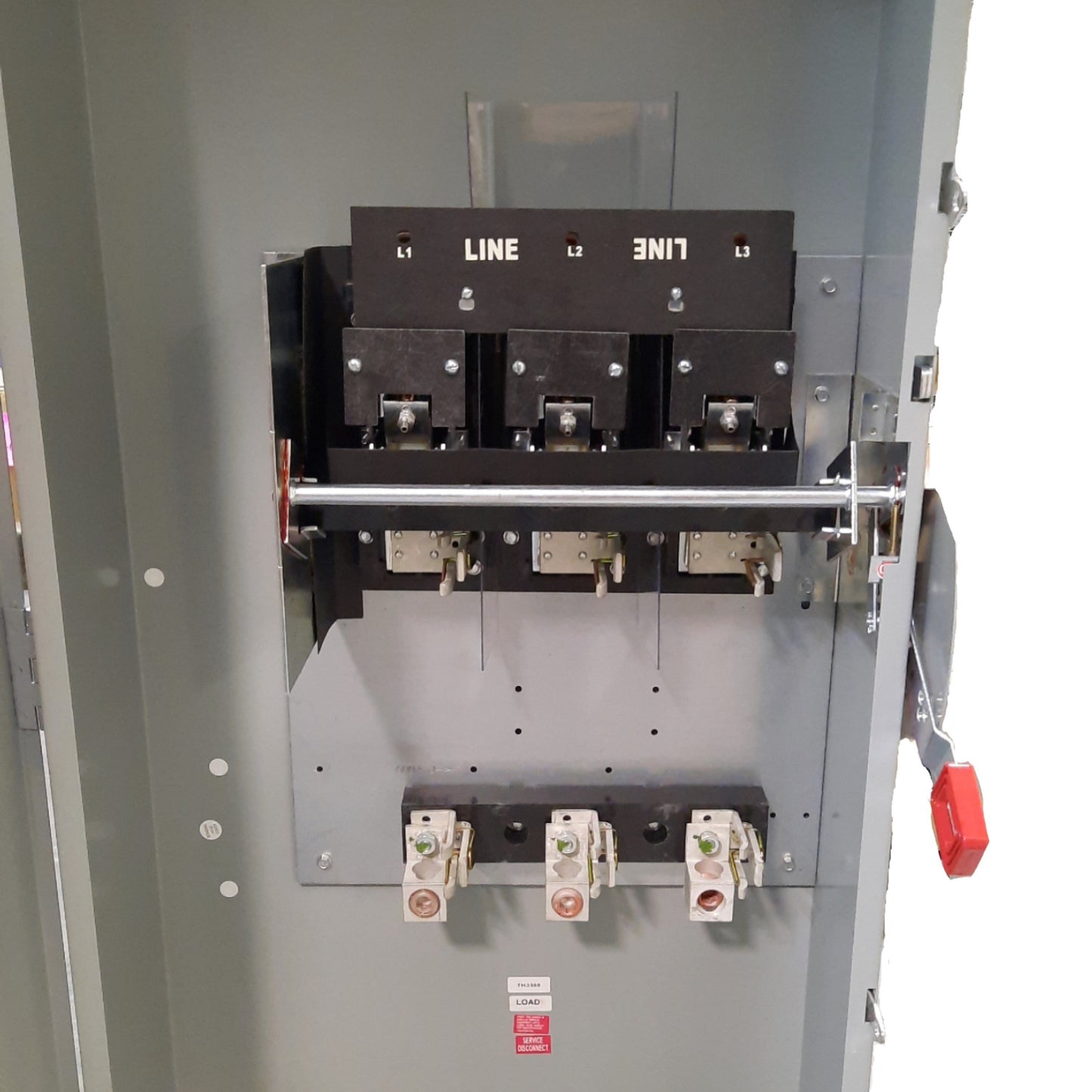 New – Open box ABB TH3365 Enclosed Disconnect Switch 3-Pole, 600VAC/250VDC 400A, 53 x 22 x 8in