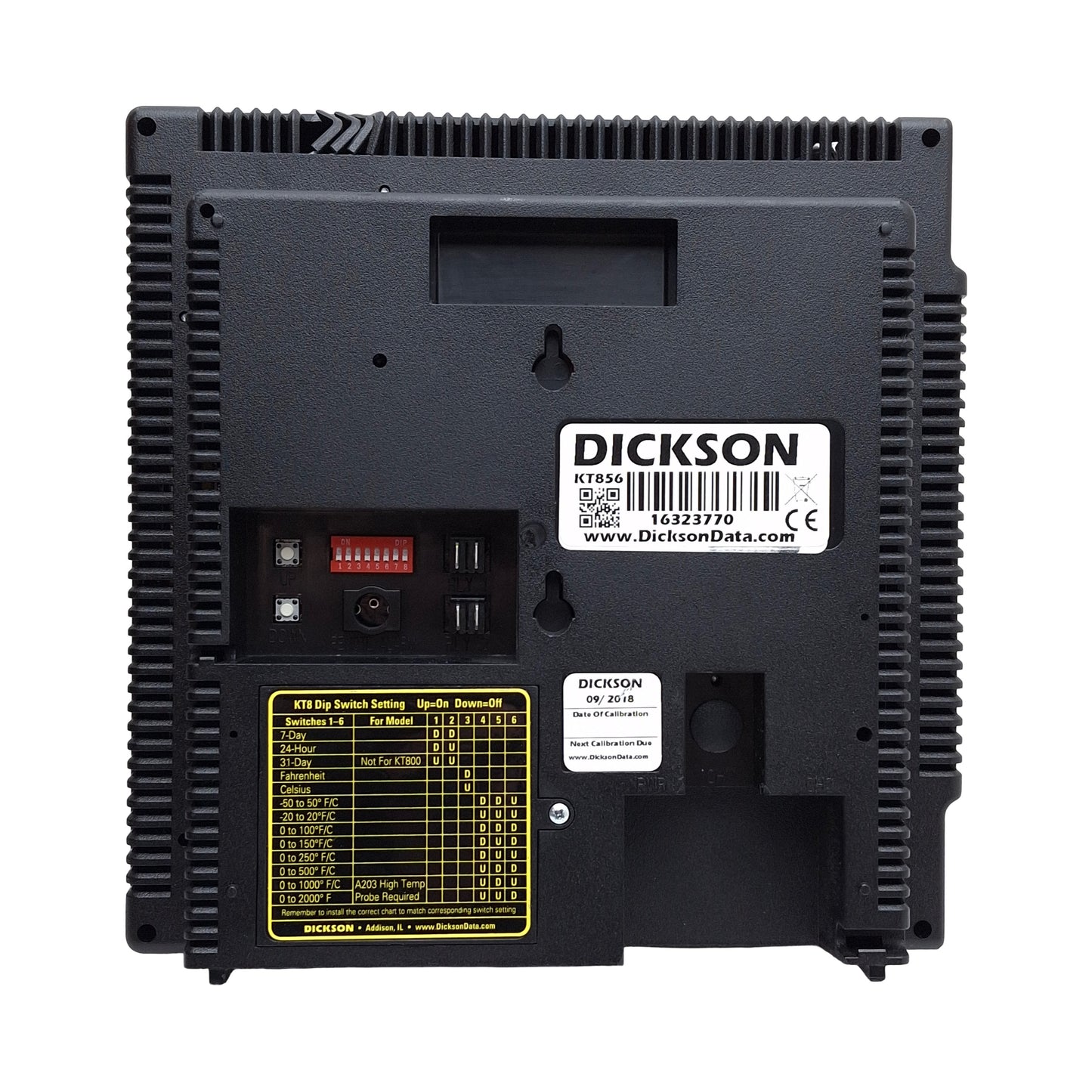 Used Dickson KT856 Temperature Chart Recorder, ø8in Chart, 24 Hour / 7 Day / 31 Day