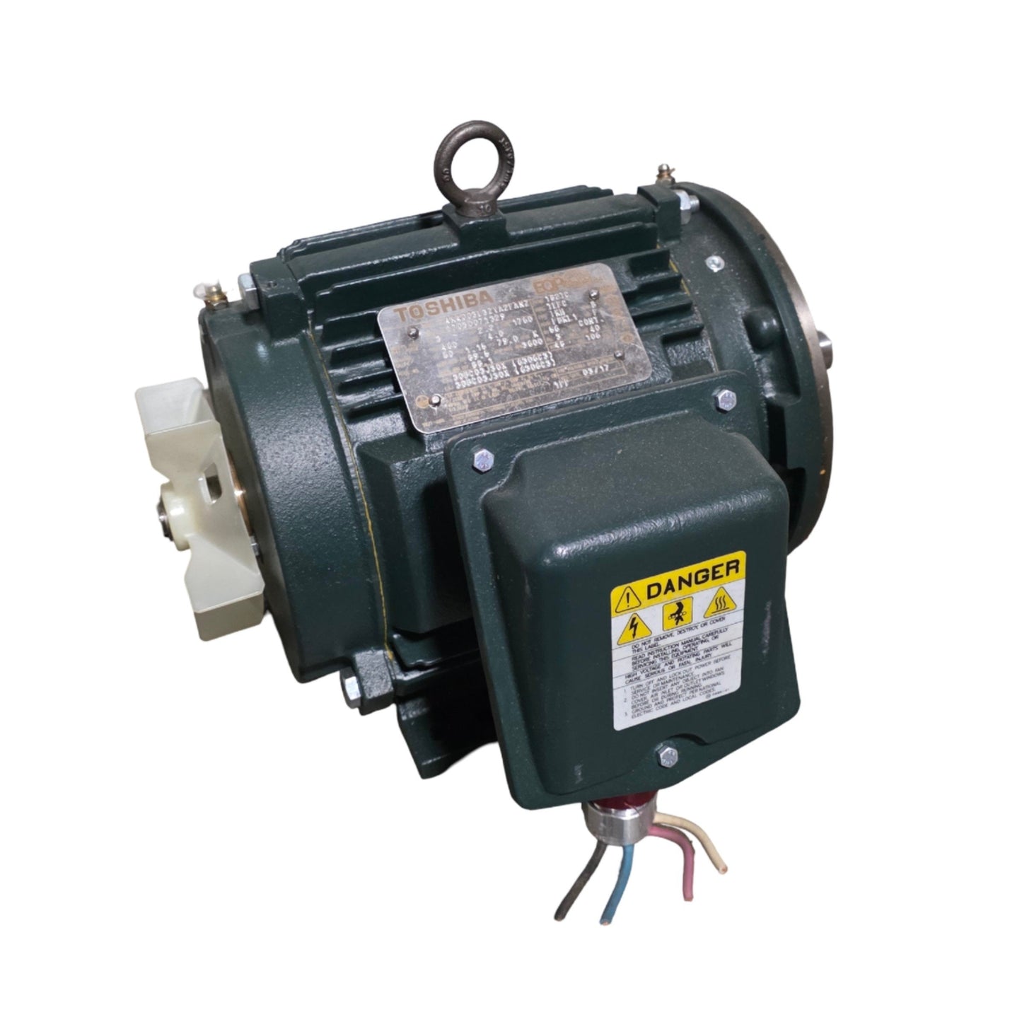 Used Toshiba 4K4003L3ZVA2FANZ EQP Global 841 General Purpose Motor 3HP, 460VAC, 182TC