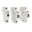 Used Lot of 3 ABB S271K0.5A Circuit Breakers, Single Pole, 230/400VAC, 0.5A, DIN Rail