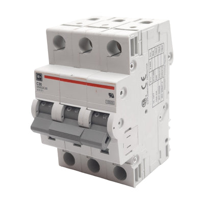 Used Cutler-Hammer WMS3C30 Circuit Breaker, 3-Pole, 30A 240/415VAC, DIN Rail