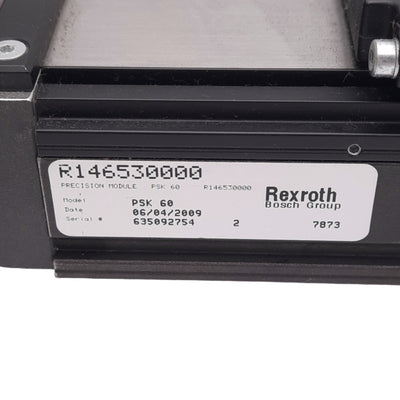 Used Bosch Rexroth R146530000 PSK 60 Linear Actuator, 5mm Lead, 200mm Travel, 1228Nm