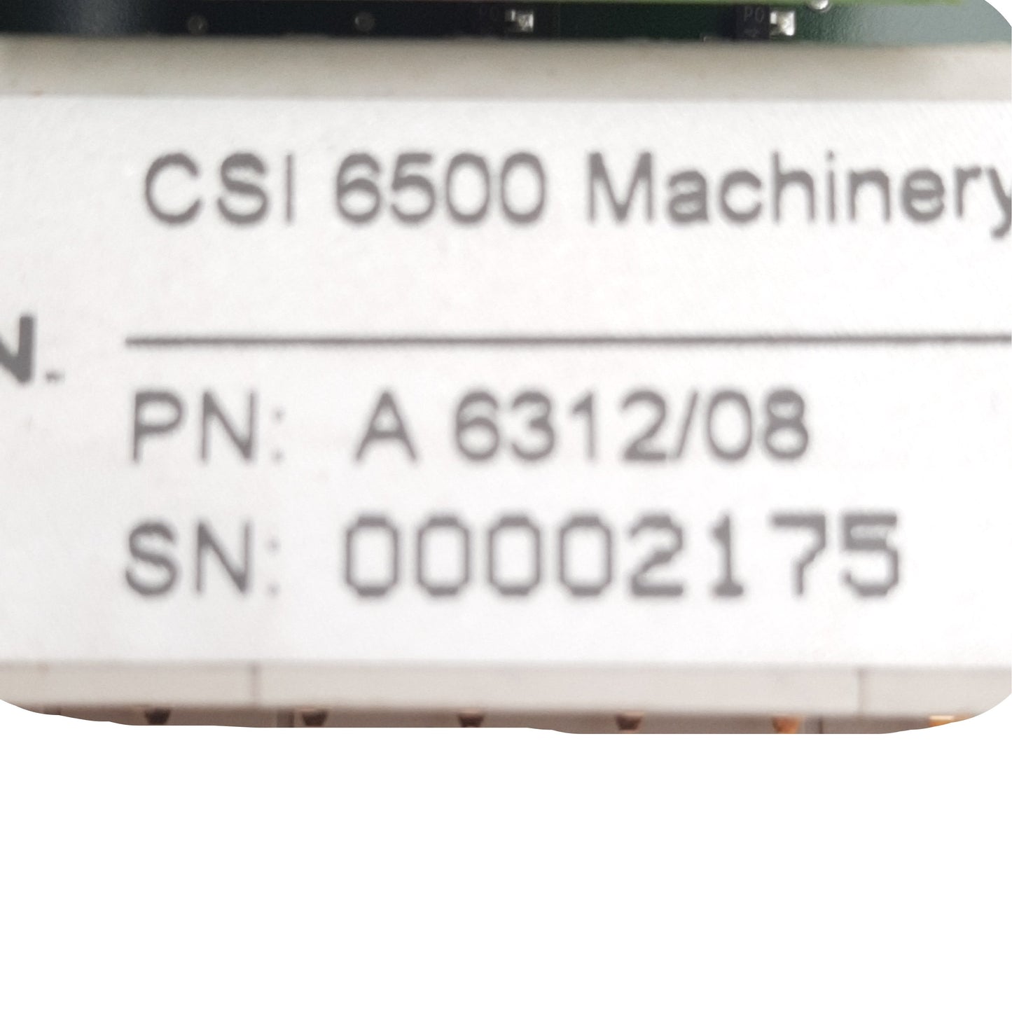 Used Emerson A6312/08 Speed and Key Monitor, 2 Inputs Type Eddy, Current 35mA