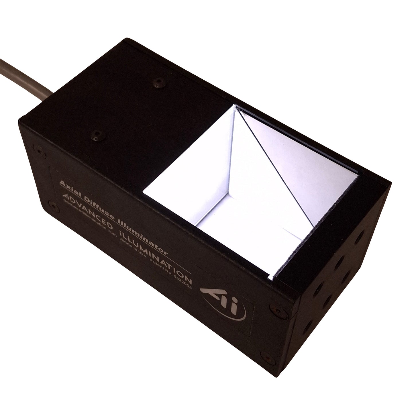 Used Advanced Illumination DL2449-WHI Axial Diffuse Illuminator, White, 2" x 2" 24VDC