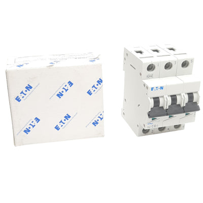 New Eaton FAZ-C32-3 Circuit Breaker 3-Pole, 32A, 415VAC, C-Curve, DIN Rail