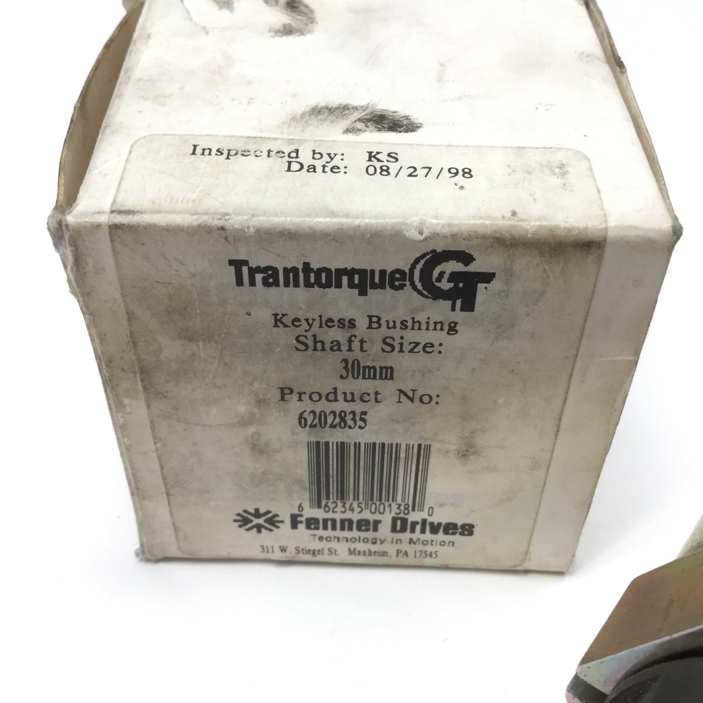 New – Open box Fenner 6202835 Trantorque GT Keyless Locking Shaft Bushing Single Nut 30mm Bore