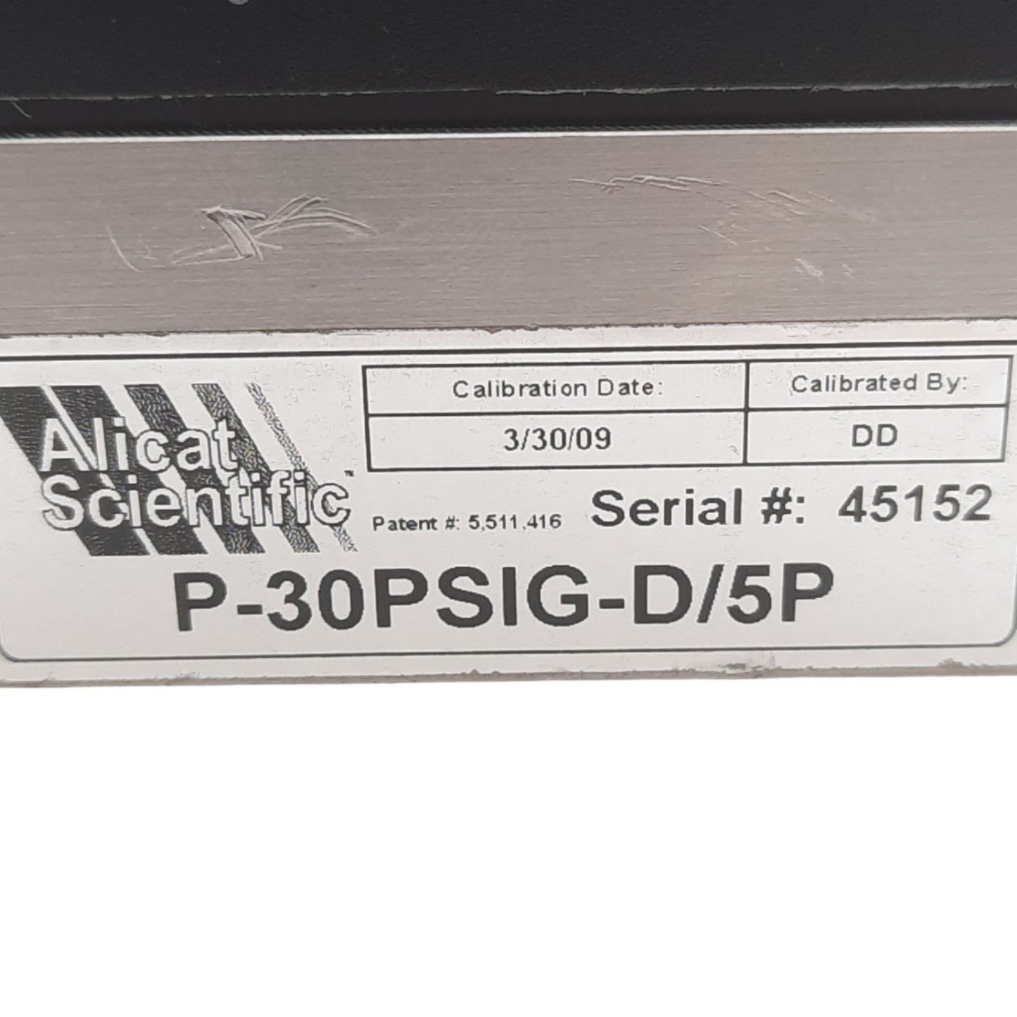 Used Alicat Scientific P-30PSIG-D/5P Pressure Gauge 0-30PSIG 1/8in NPT, 4-20mA Output