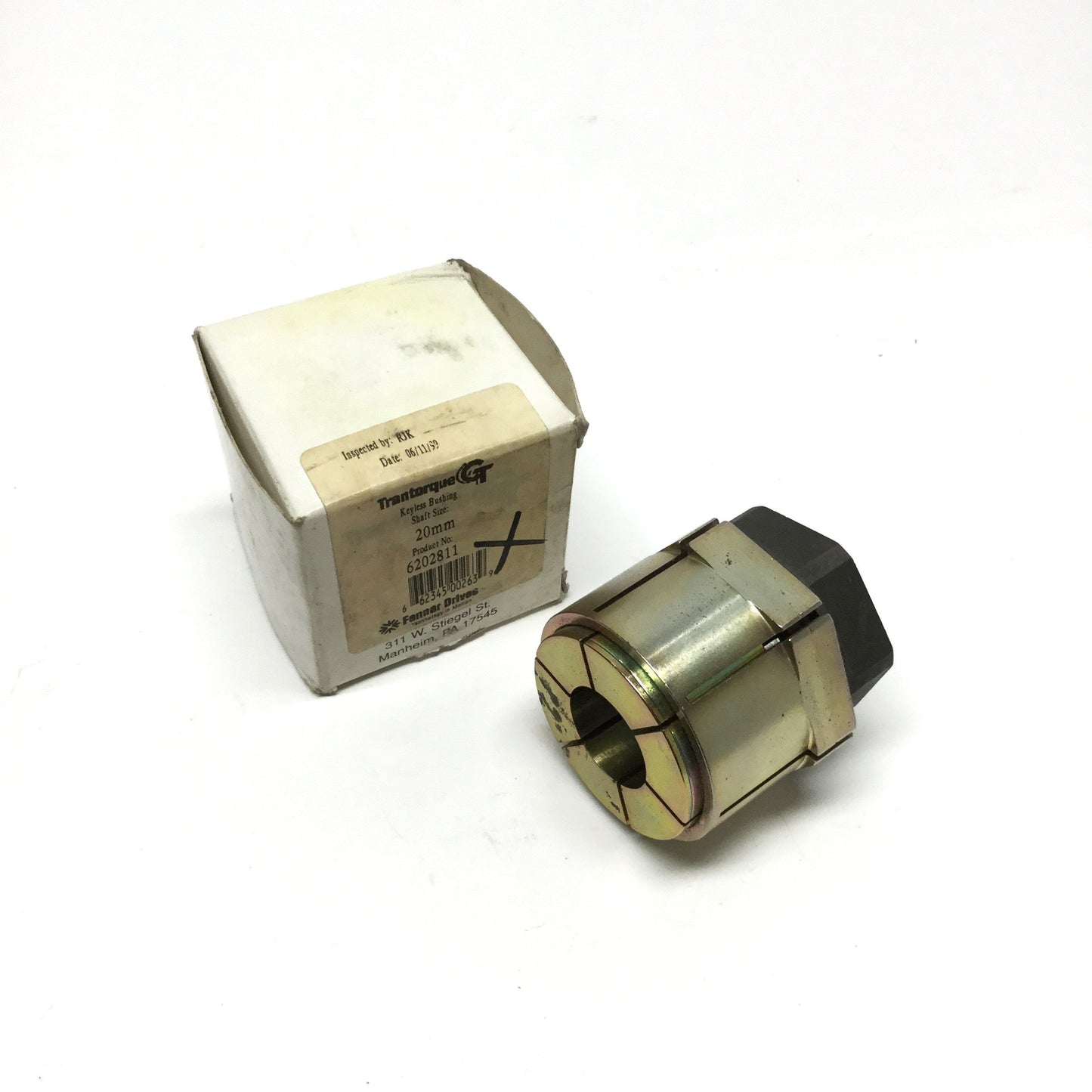 New – Open box Fenner 6202811 Trantorque GT Keyless Locking Shaft Bushing Single Nut 20mm Bore