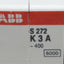Used Lot of 2 ABB S272-K3A Circuit Breaker, 2-Pole, 3A 277/480VAC, DIN Rail