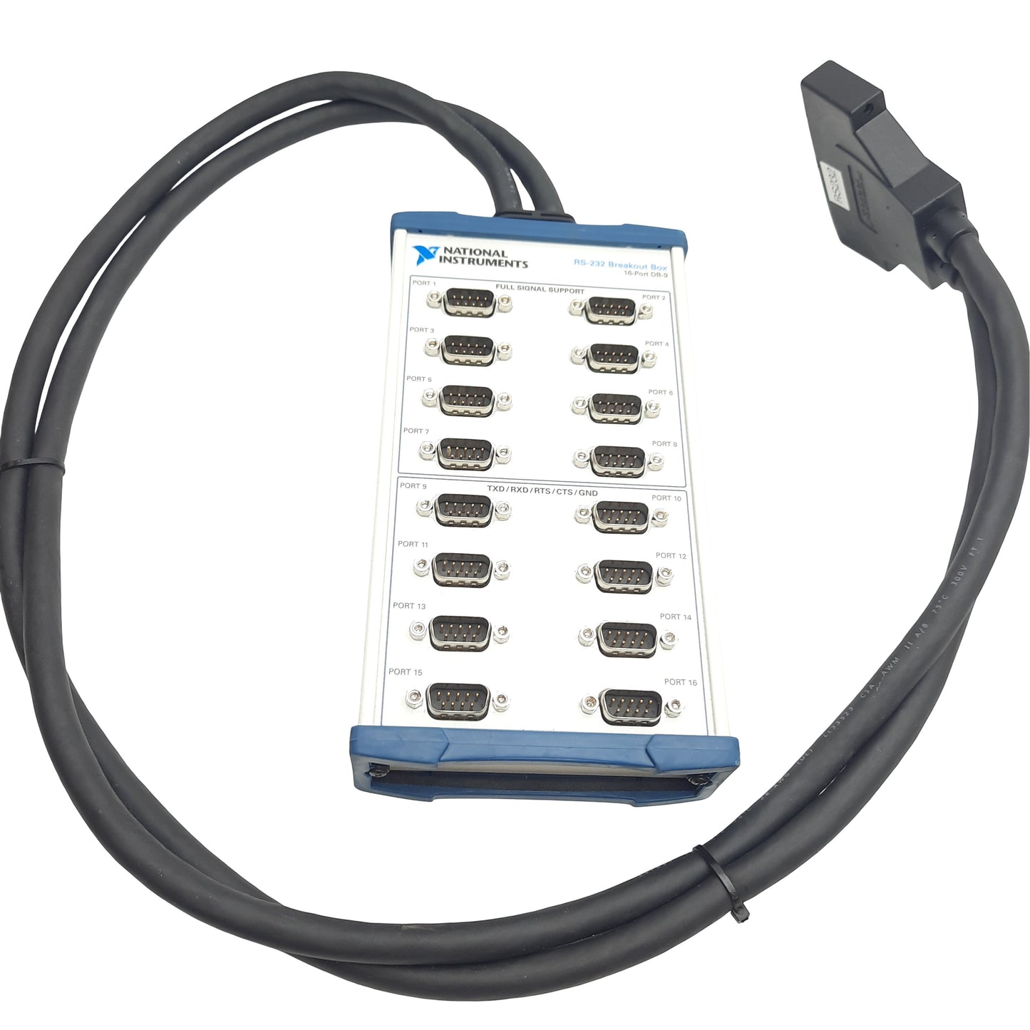 Used National Instruments 186936B-01 Breakout Box, 16 DB-9, SCSI Connector, RS-232