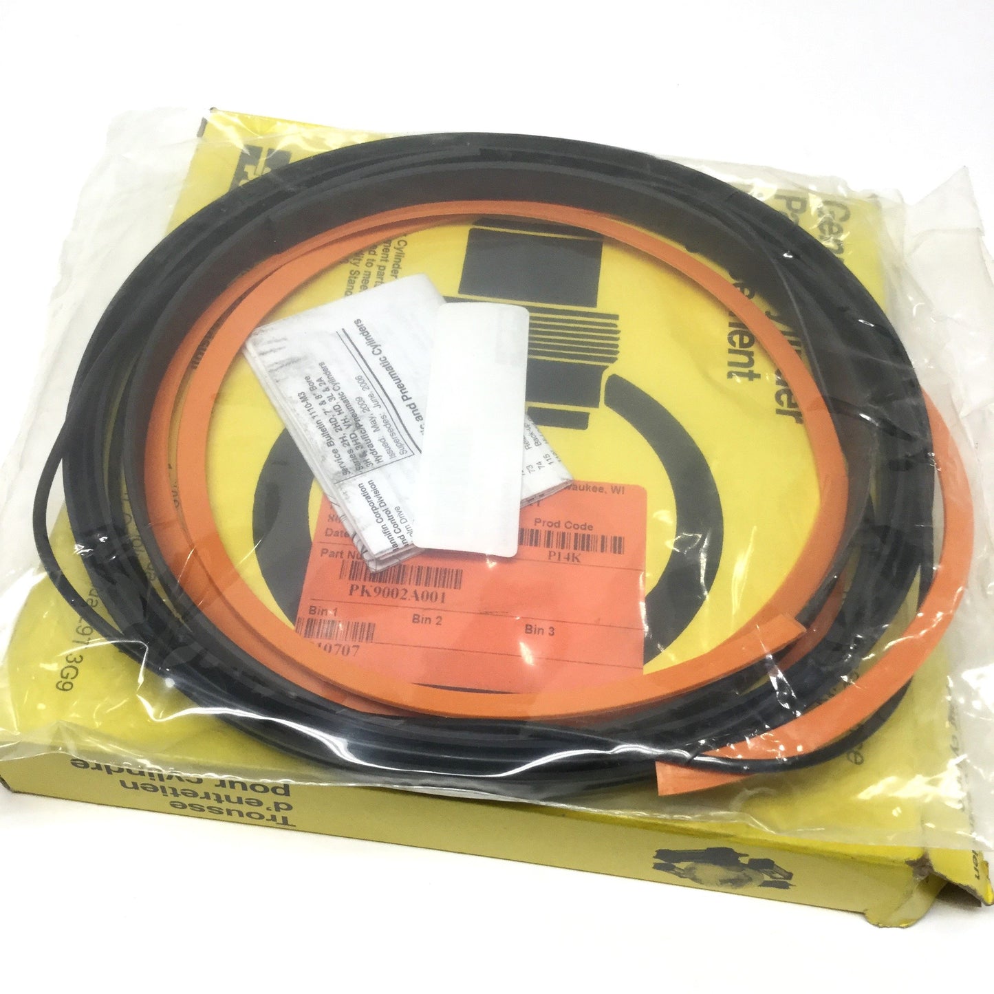 New Parker PK9002A001 10" Bore Hydraulic Cylinder Piston Seal Kit, 2A Series, Buna-N