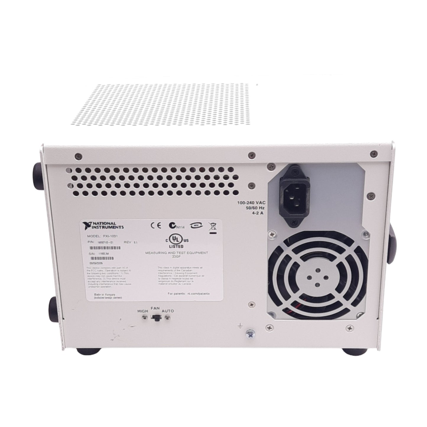 Used National Instruments PXI-1031 PXI Chassis, 4-Slot, 100-240VAC 4-2A, w/ Fan