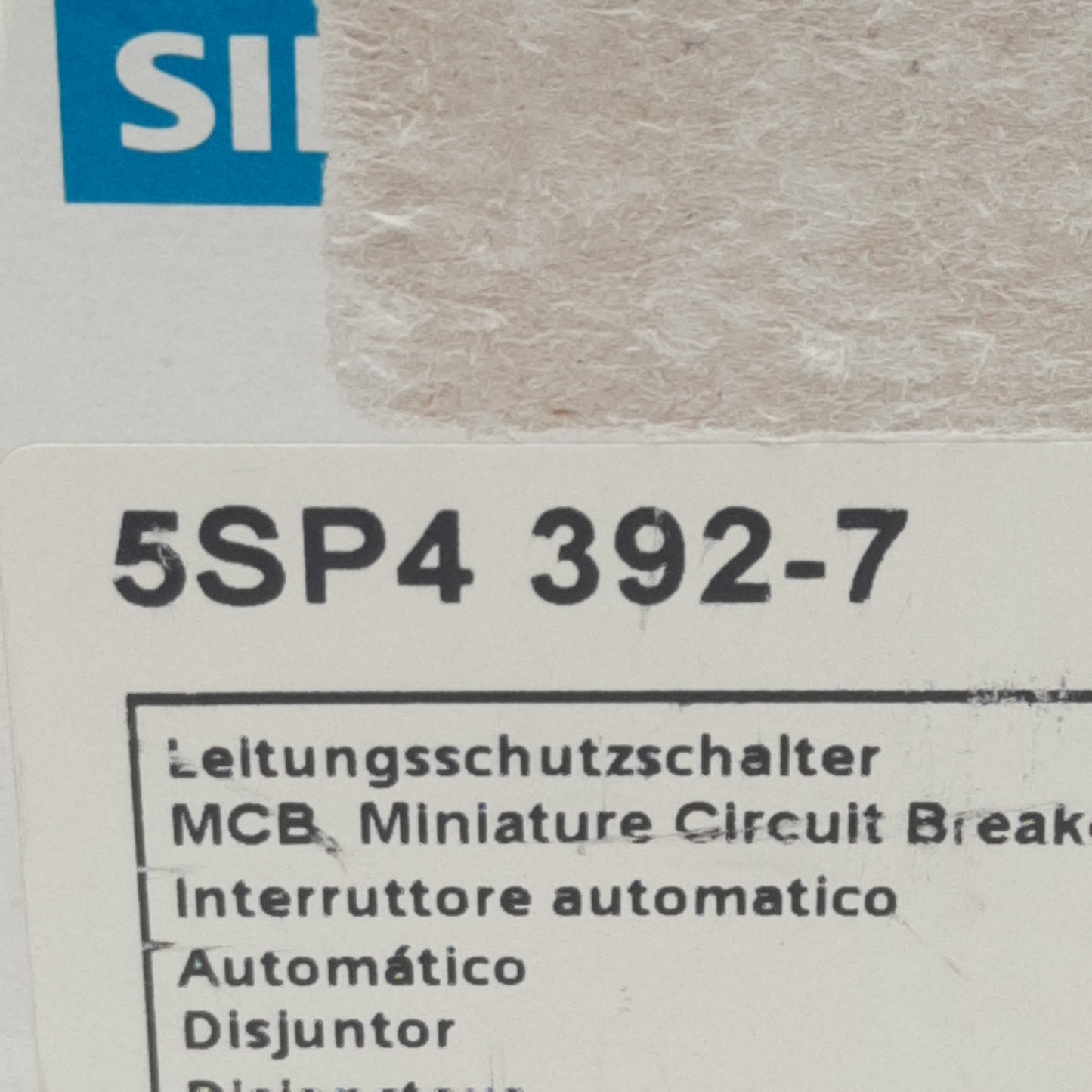 New Siemens 5SP4392-7 Circuit Breaker, 3-Pole, 125A 400VAC, DIN Rail Mount