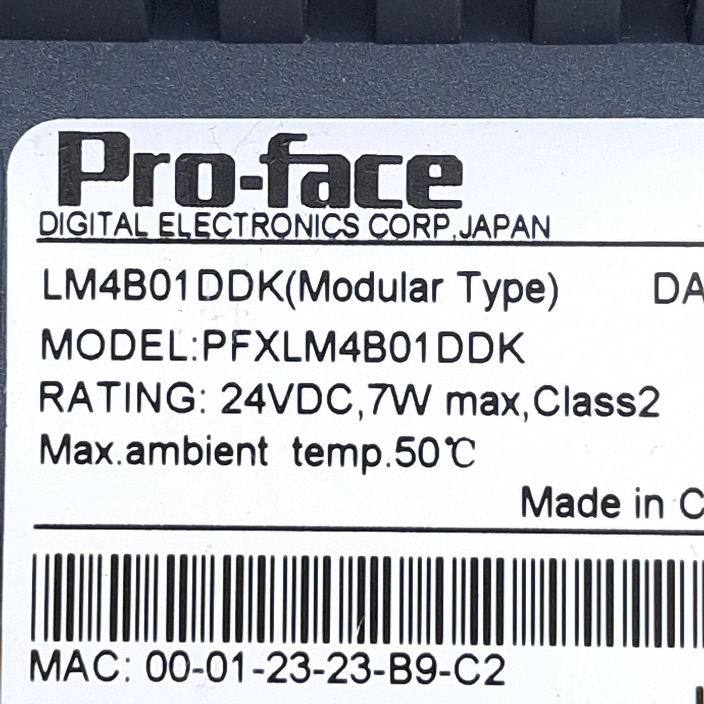 Used Pro-face PFXLM4B01DDK HMI Rear Module, DIO / Sink Output, RS-232C/RS-485, 24VDC