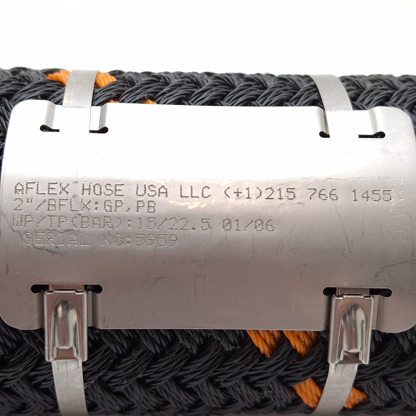 Used Aflex 2"/BLFX:GP,PB Bioflex PTFE-Lined Hose, 15-22.5bar, 2in Sanitary Fitting