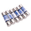 New Lot of 6 Eaton Bussmann BAF-10 Fast Acting Midget Fuses, 10A 250VAC, Class CC