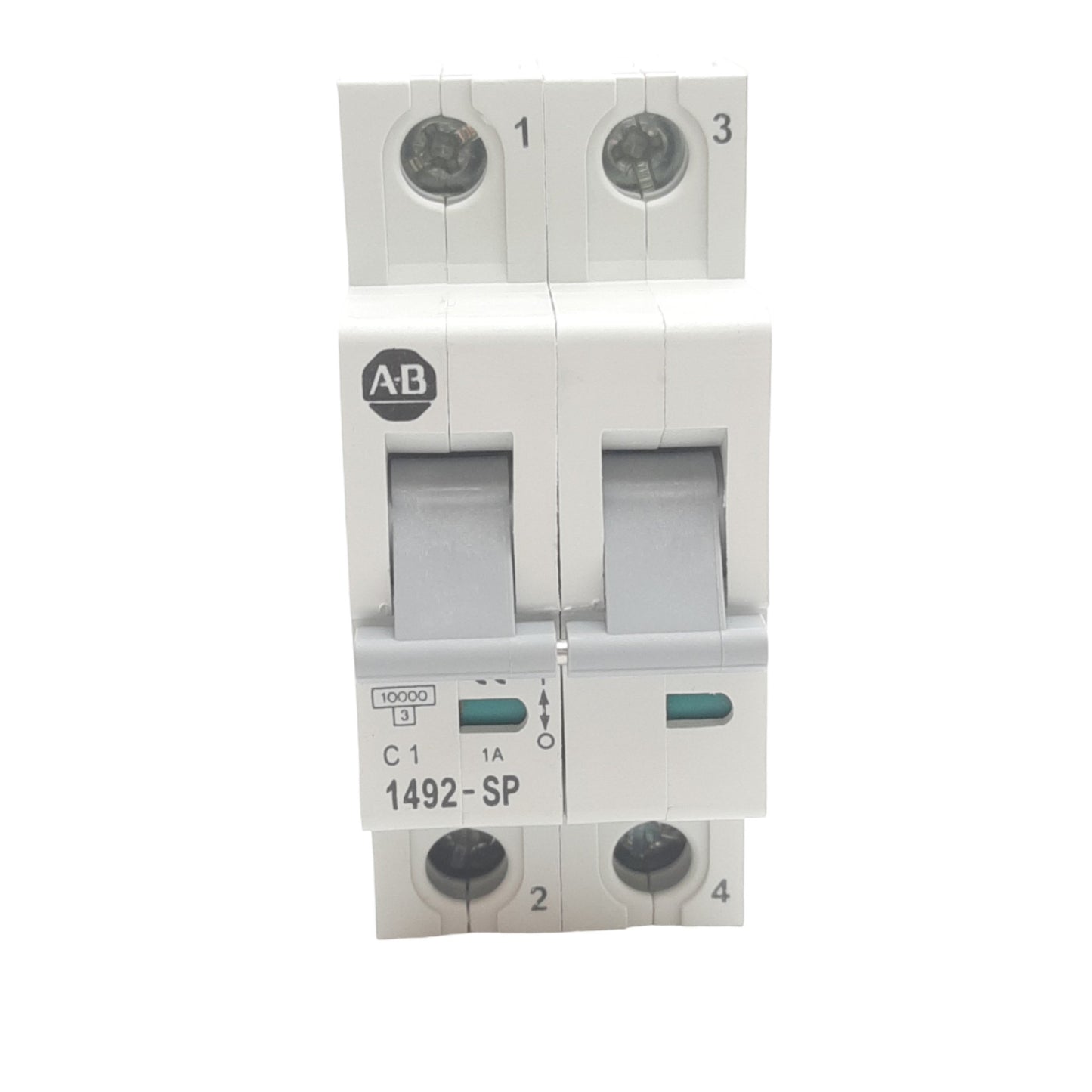 New Allen Bradley 1492-SP2C010 Circuit Breaker, 415 VAC, 2 Pole, 1A, DIN Rail