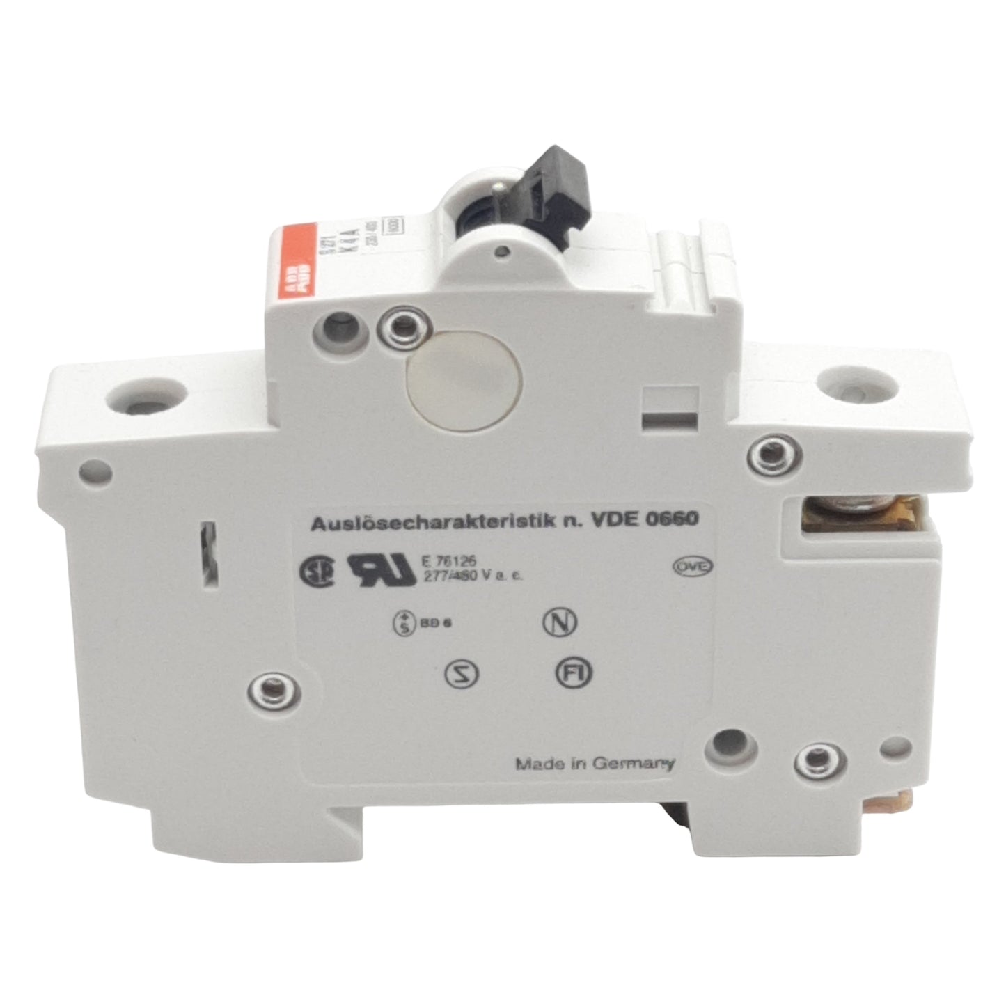 Used Lot of 2 ABB S271-K4A Circuit Breaker, 1-Pole, 4A 277/480VAC, DIN Rail
