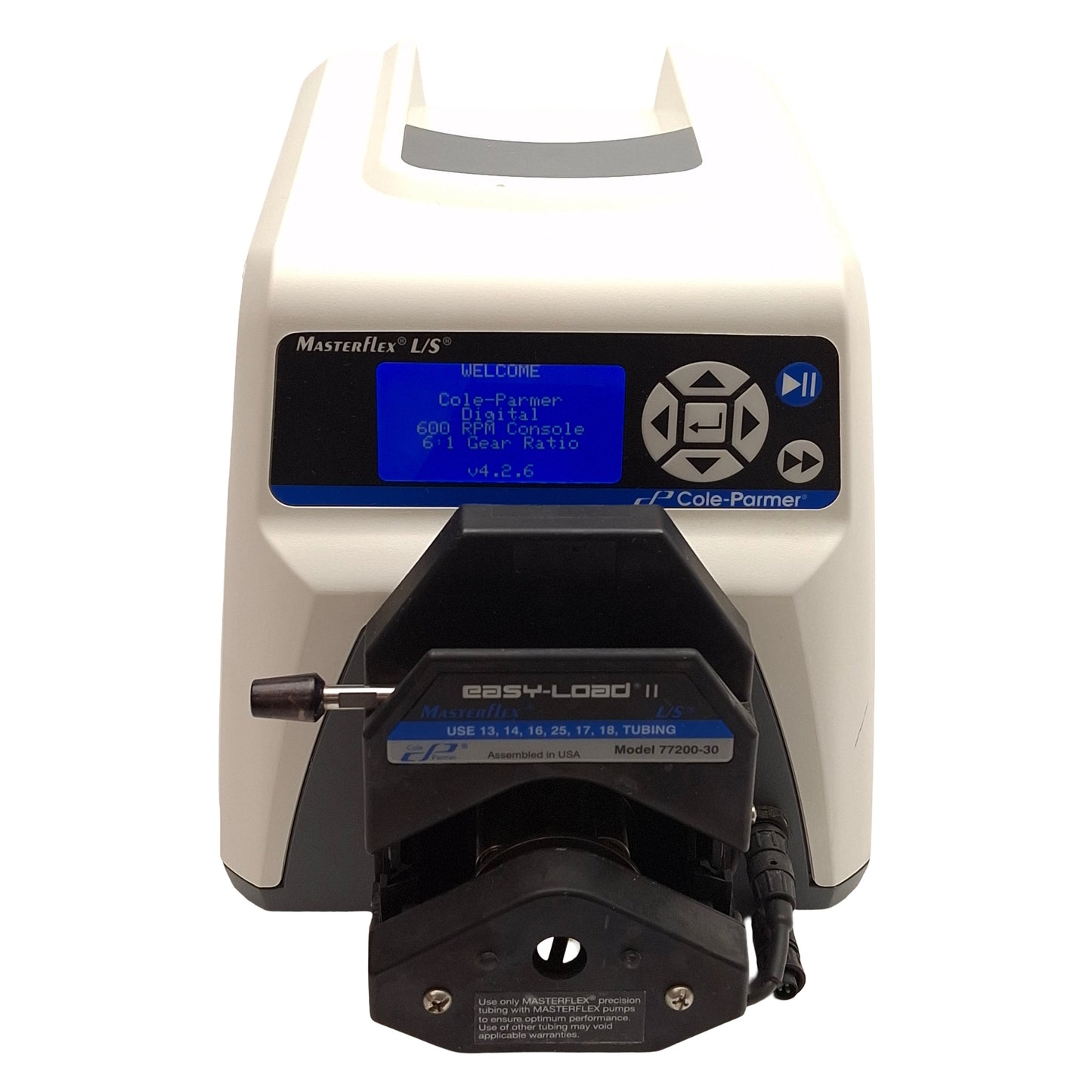 Used Cole Parmer 07551-40 Masterflex Digital Drive w/ 77200-30 Easy-Load II Pump Head