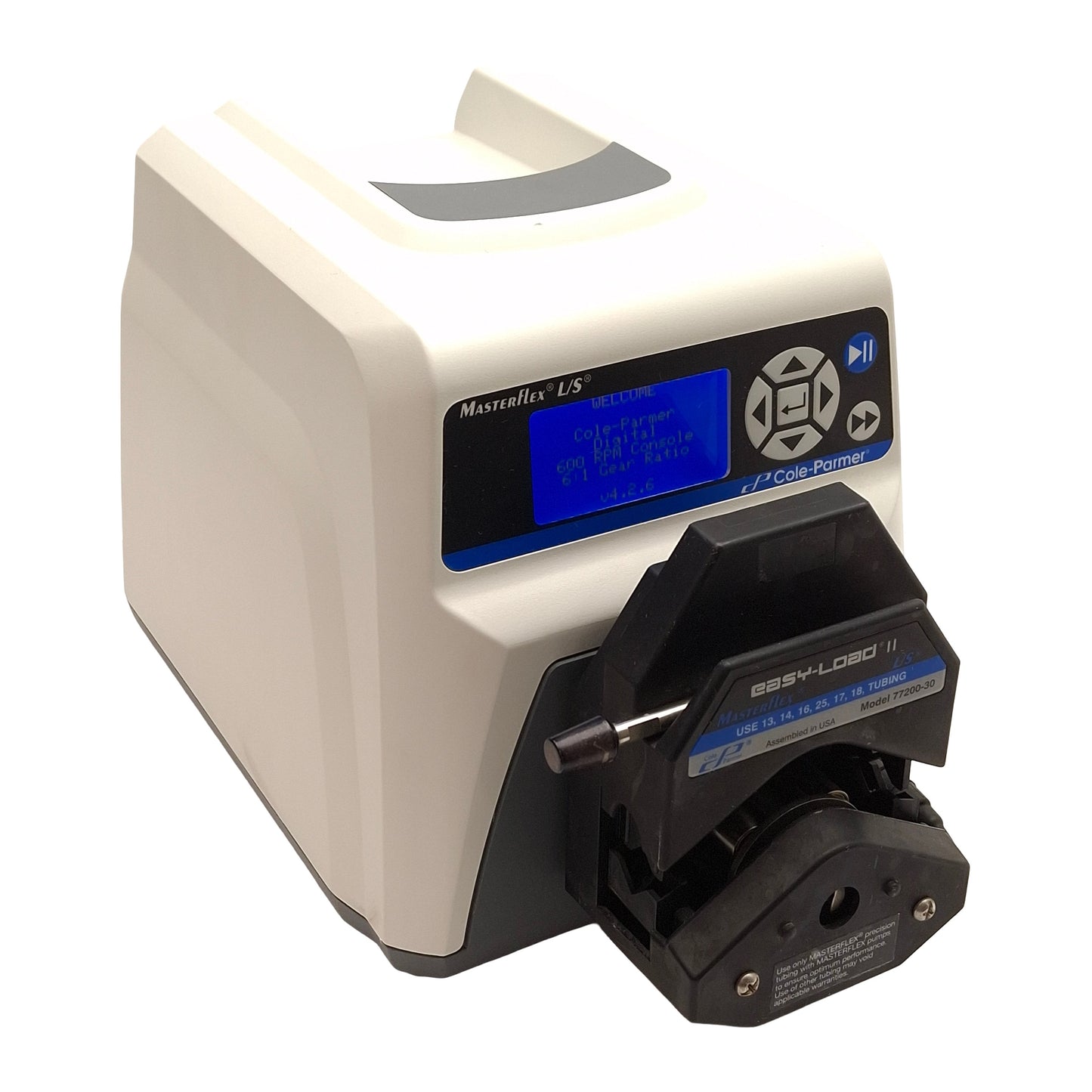 Used Cole Parmer 07551-40 Masterflex Digital Drive w/ 77200-30 Easy-Load II Pump Head