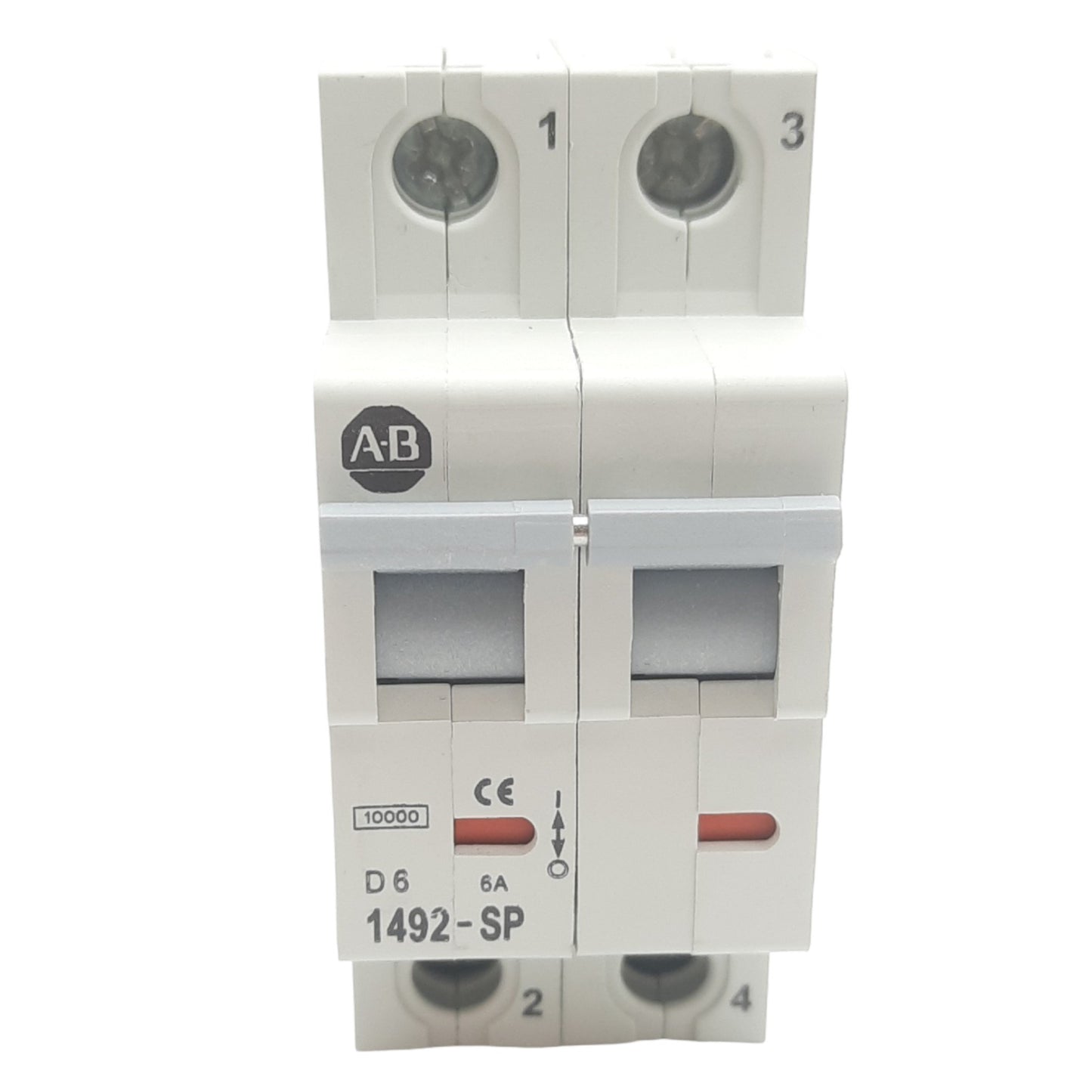 New Allen Bradley 1492-SP2D060 Circuit Breaker, 2Pole, 6A, 415VAC, DIN Rail