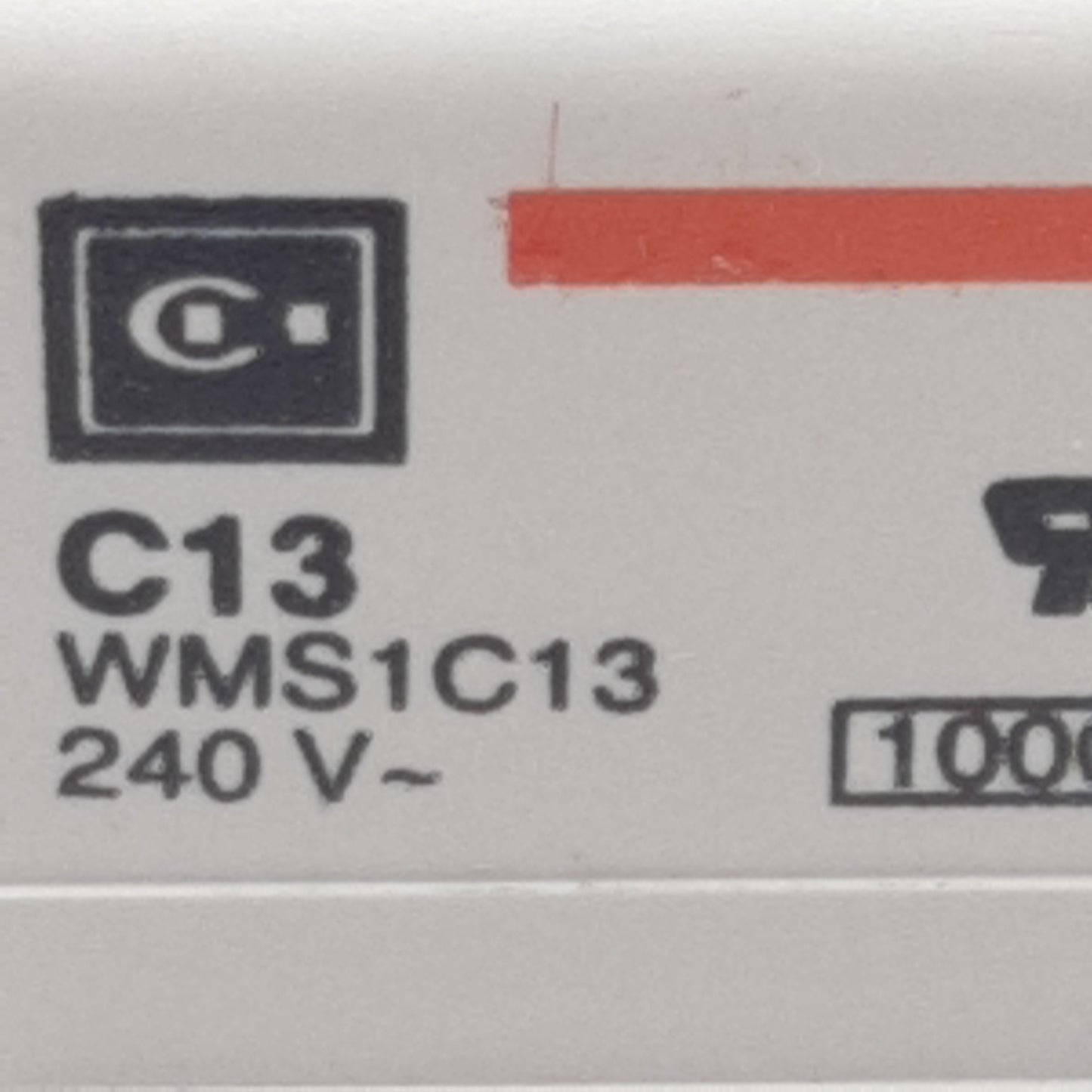 Used Lot of 2 Cutler-Hammer WMS1C13 Circuit Breaker, 1-Pole, 13A 240/415VAC, DIN Rail