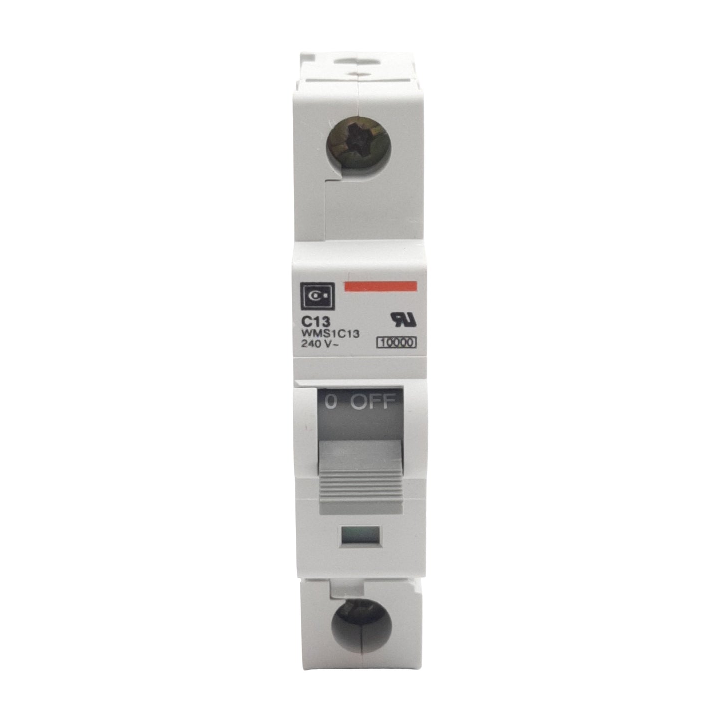 Used Lot of 2 Cutler-Hammer WMS1C13 Circuit Breaker, 1-Pole, 13A 240/415VAC, DIN Rail