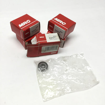 New Lot of 5 MRC R4AFF Sealed Ball Bearings Ø1/4" Bore, Ø3/4" OD, 9/32" Wide