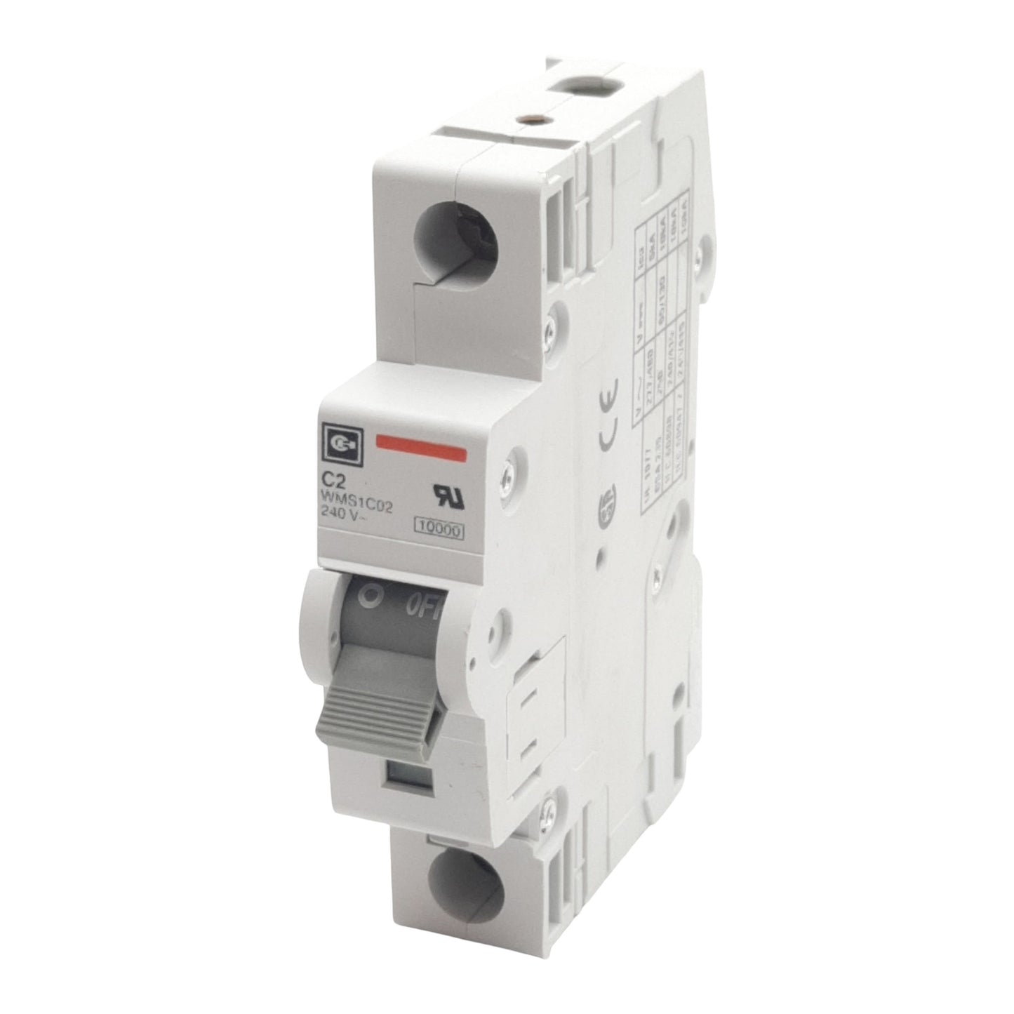 Used Lot of 3 Cutler-Hammer WMS1C02 Circuit Breaker, 1-Pole, 2A 240/415VAC, DIN Rail