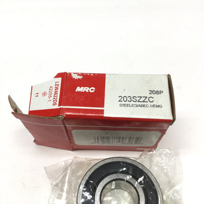 New MRC 203SZZC Sealed Cartridge Ball Bearing Ø17mm Bore, Ø40mm OD, 11/16" W