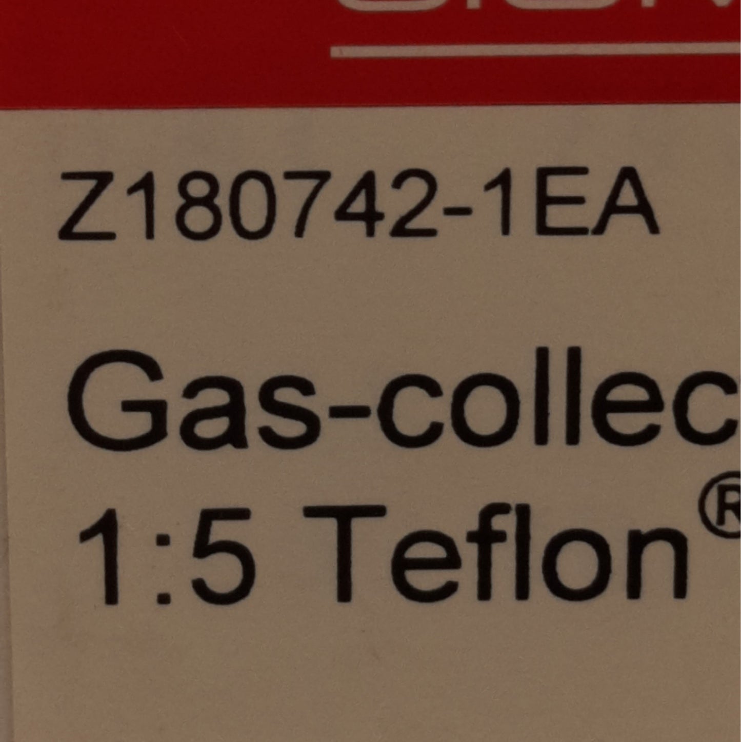 Used Sigma Aldrich Z180742-1EA Gas Collecting Tube 250ml, 1:5 Teflon plug, 10mm