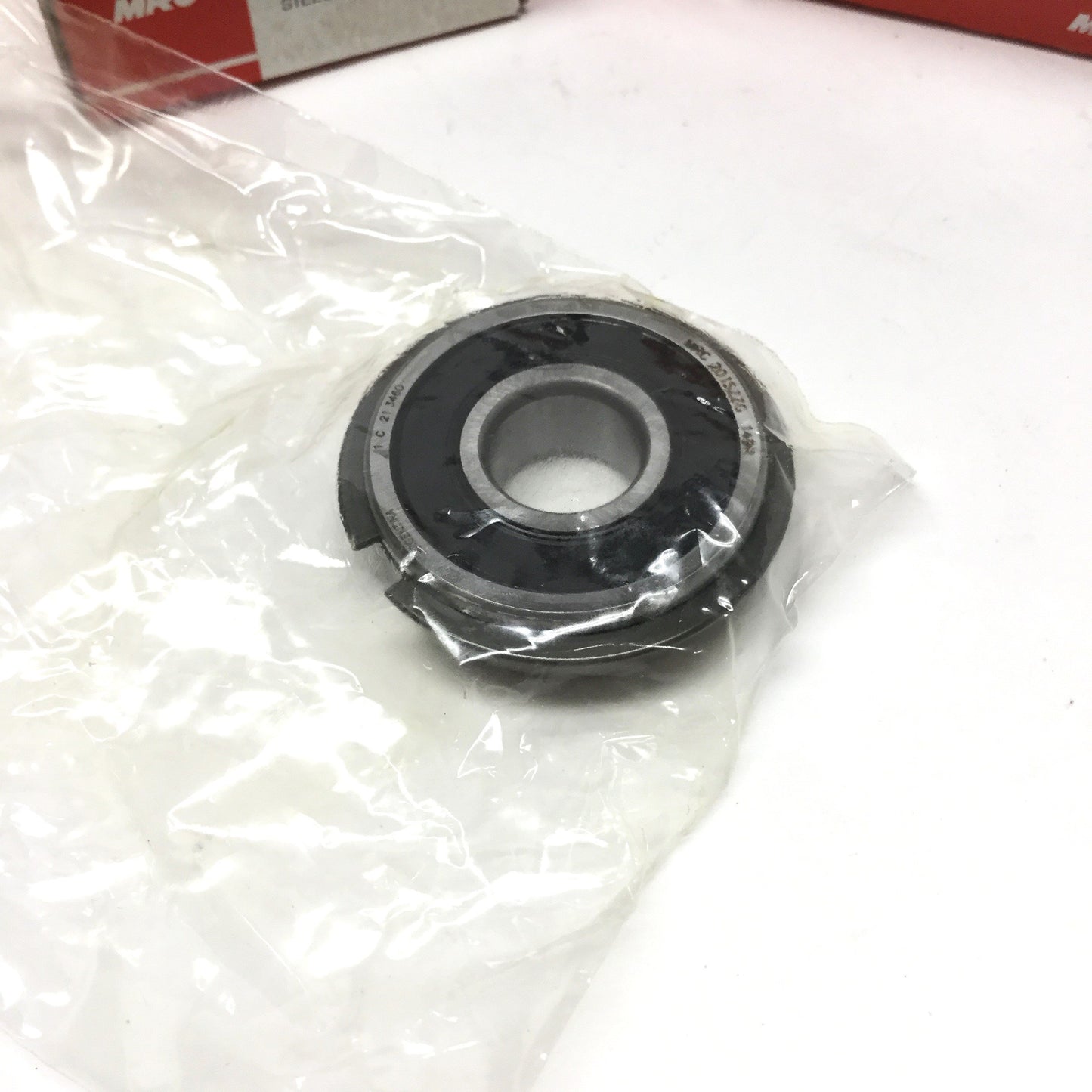 New Lot of 2 MRC 201SZZG Sealed Snap Ring Ball Bearings Ø12mm Bore, Ø32mm OD, 10mm W