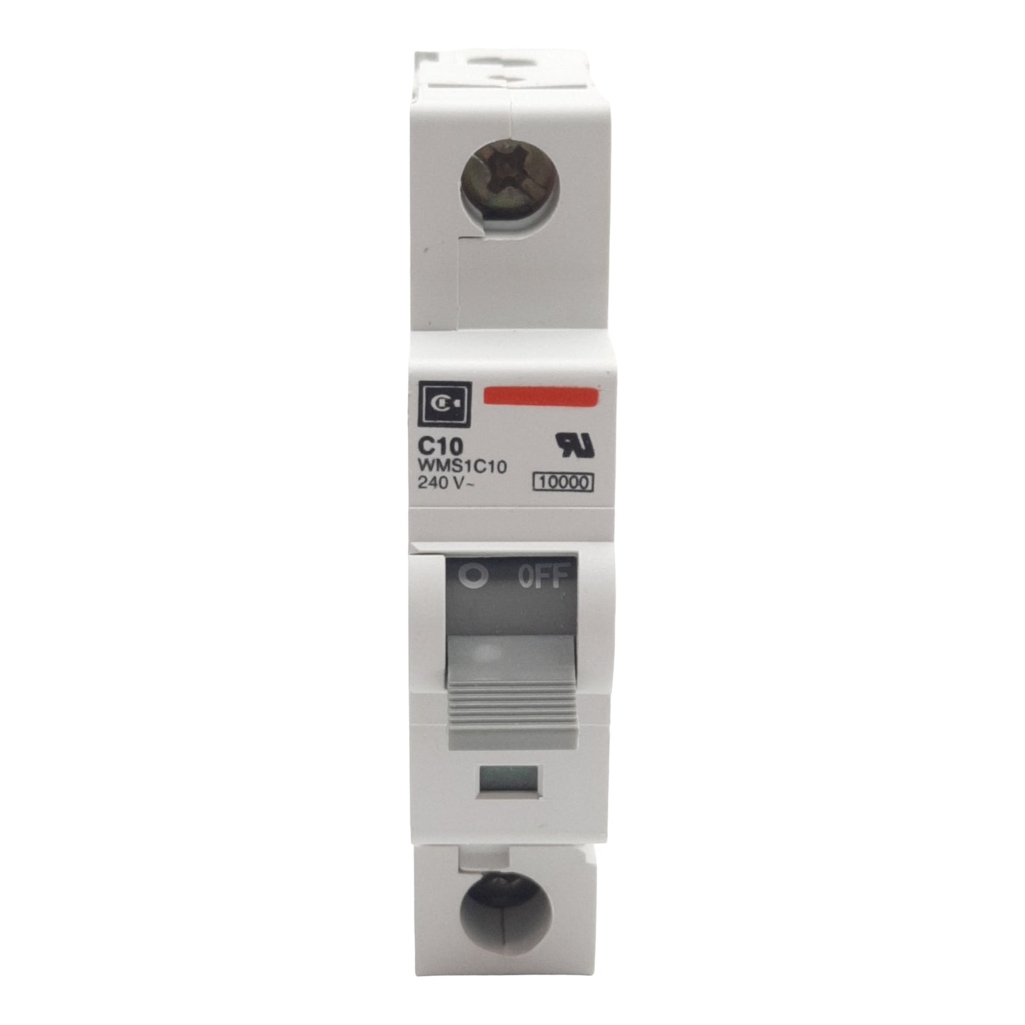 Used Lot of 2 Cutler-Hammer WMS1C10 Circuit Breaker, 1-Pole, 10A 240/415VAC, DIN Rail