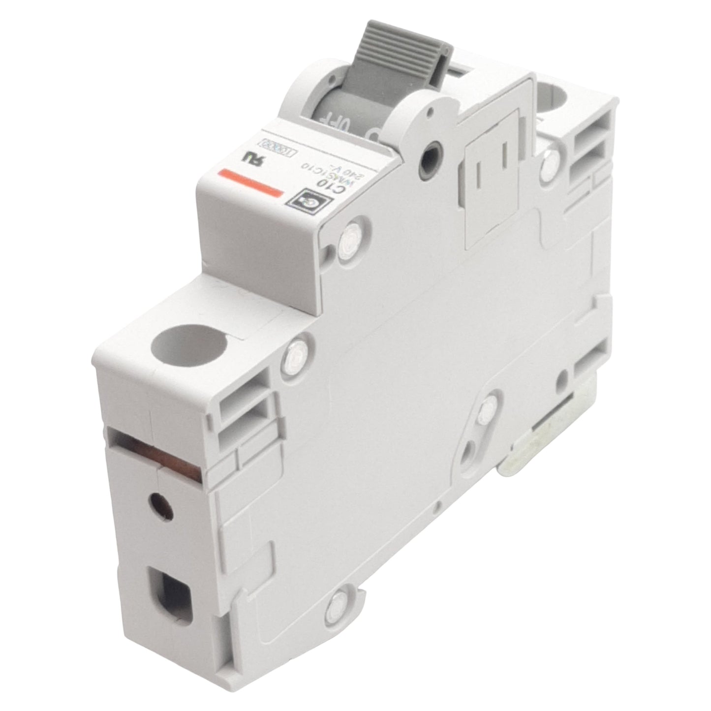 Used Lot of 2 Cutler-Hammer WMS1C10 Circuit Breaker, 1-Pole, 10A 240/415VAC, DIN Rail