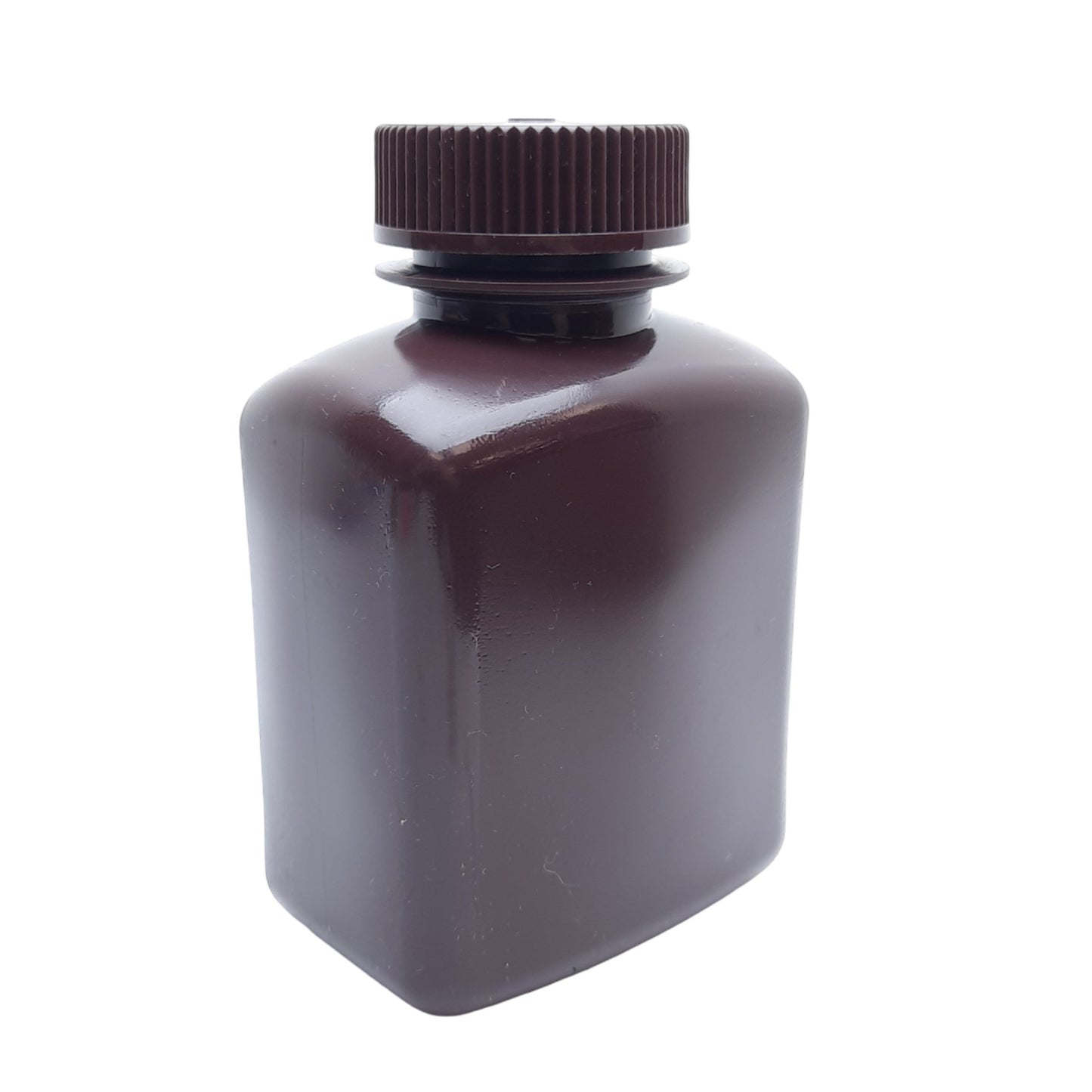 New Lot of 10 VWR 414004-197 Wide Mouth Amber Rectangle Bottle HDPE, 38mm cap, 250mL