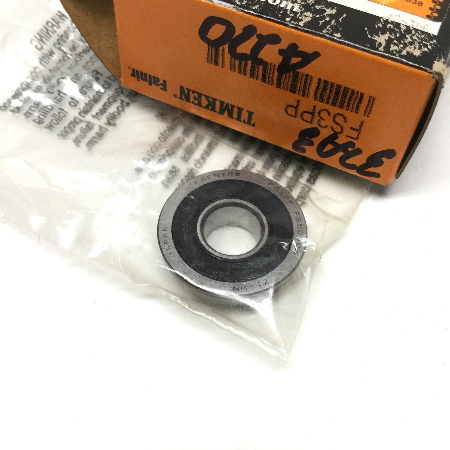 New Timken Fafnir FS3PP Flanged Ball Bearing Ø3/8 Bore, Ø7/8 OD, 9/32" Wide
