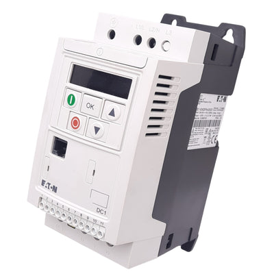 Used Eaton DC1-S24D3FN-A20CE1 Variable Frequency Drive, 0-250VAC 4.3A Out, 1/2hp
