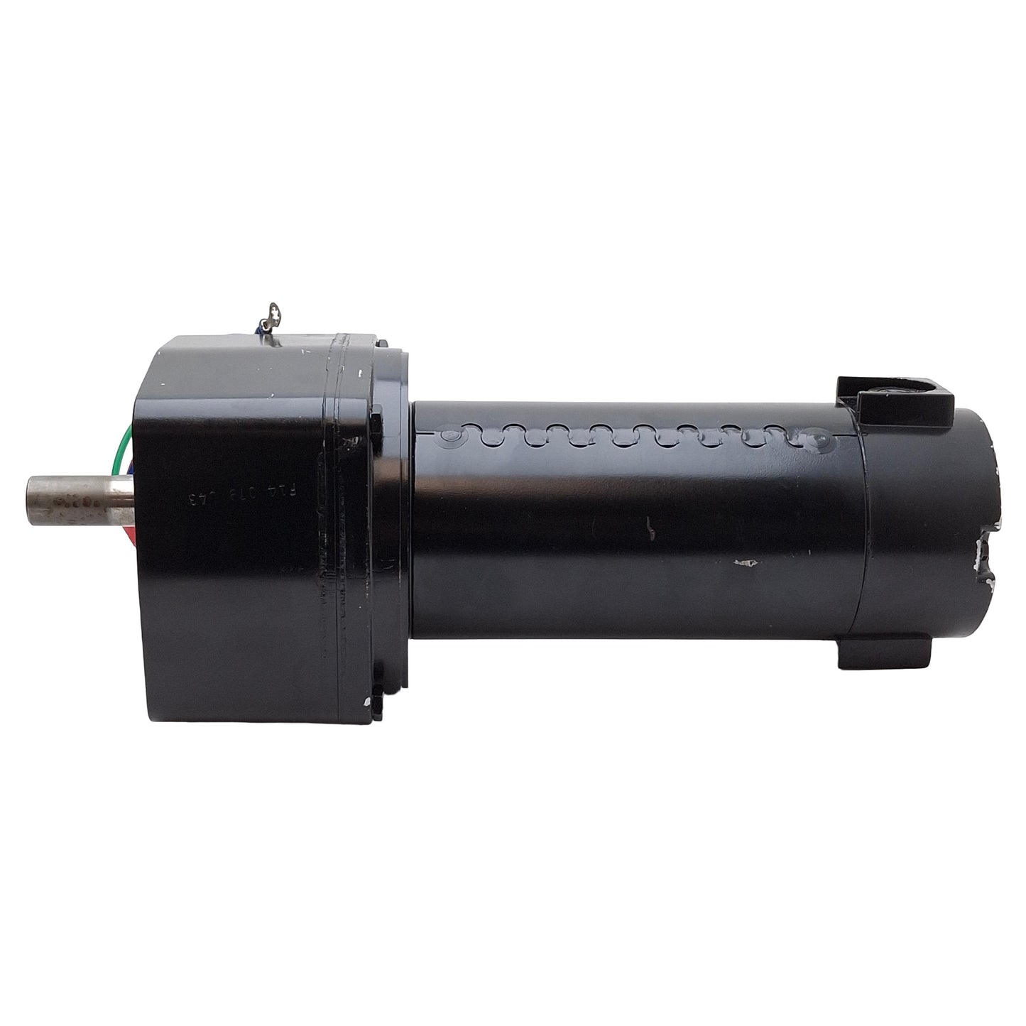 Used Leeson CM34D25NZ175A Gearmotor, 43:1, 62RPM, 90VDC 2.3A, 1/4HP, ø3/4in Shaft