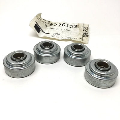 New – Open box Lot of 4 Frantz 2638 Press Fit Conveyor Roller Bearings for Ø2.5" Tube, 5/8" Hex