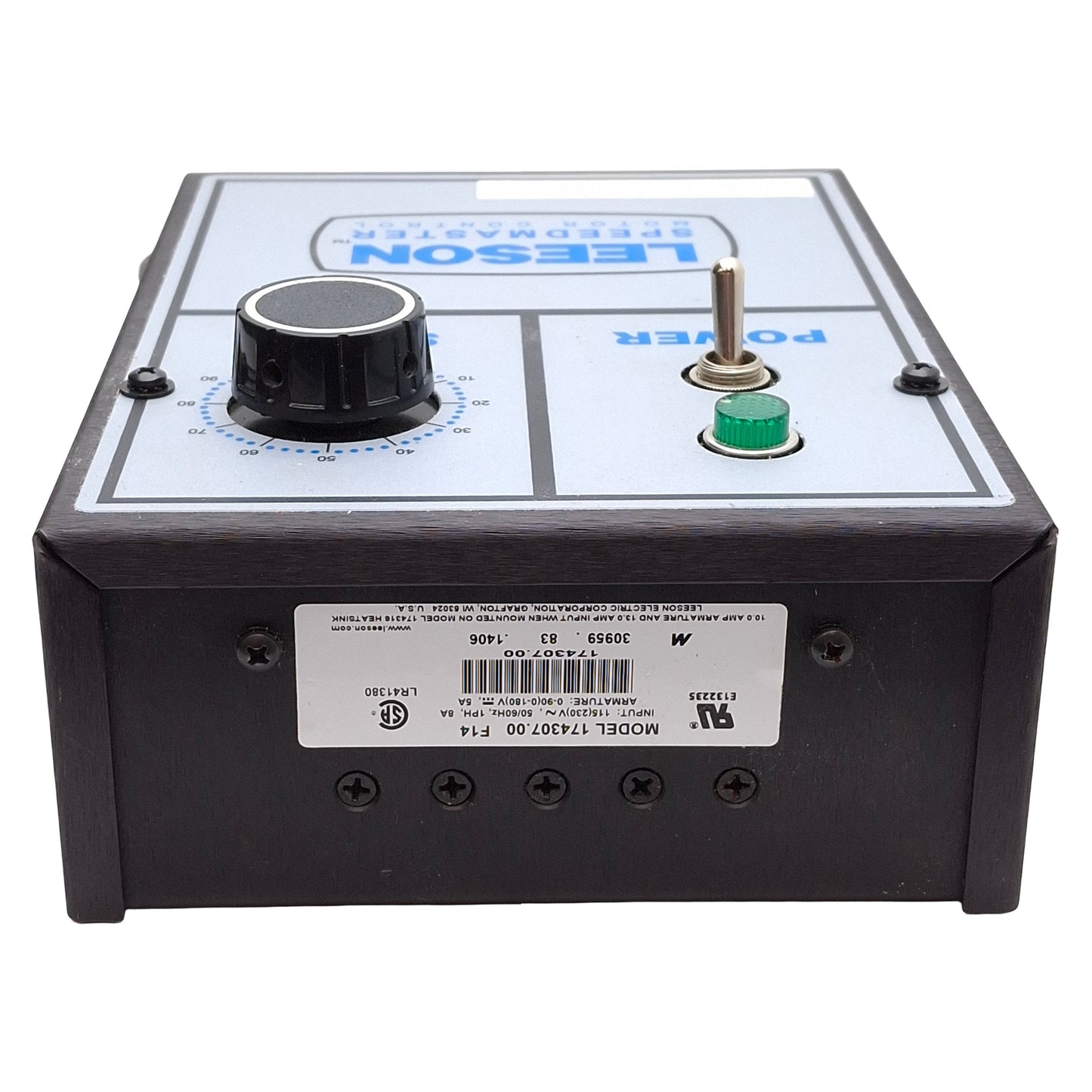 Used Leeson 174307.00 Speedmaster Motor Control, 115/230VAC Input, 0-90/180VDC Output