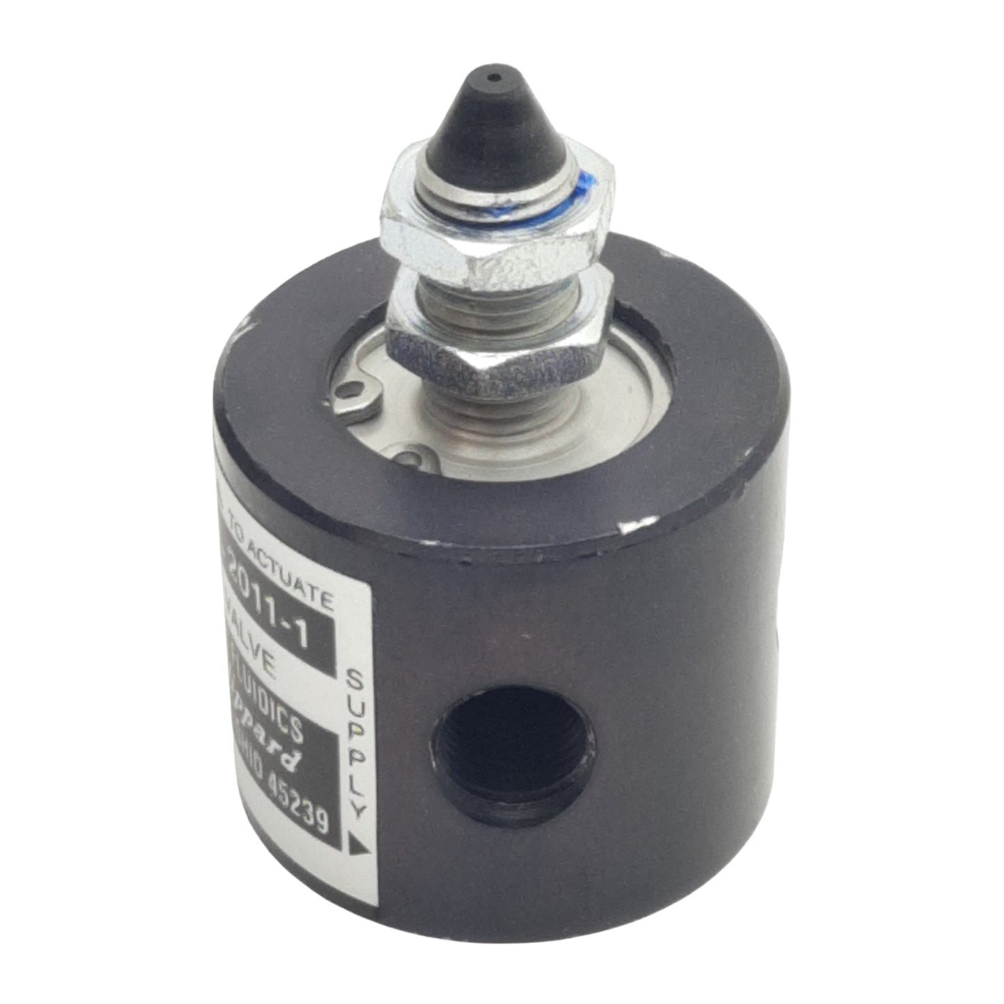 Used Northeast Fluidics 2011-1 Bulkhead Limit Valve, 30-100psig, 22scfm, 1/8in NPT