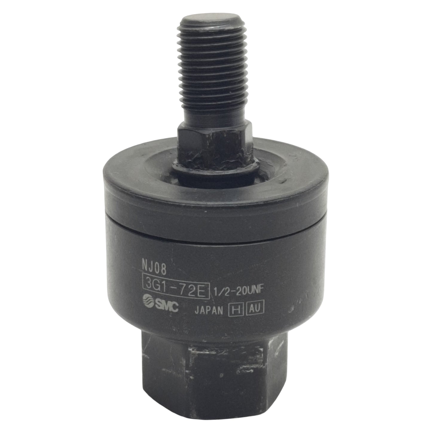 Used SMC NJ08 Floating Joint Alignment Coupler, 1/2-20 UNF, 150psi, 3500lbs Thrust