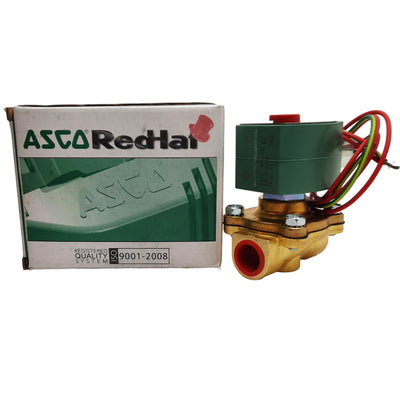 New ASCO 8210G002 Red Hat Solenoid Valve,1/2 in NPT, 2-Way NC,125 PSI, 24 VDC Coil