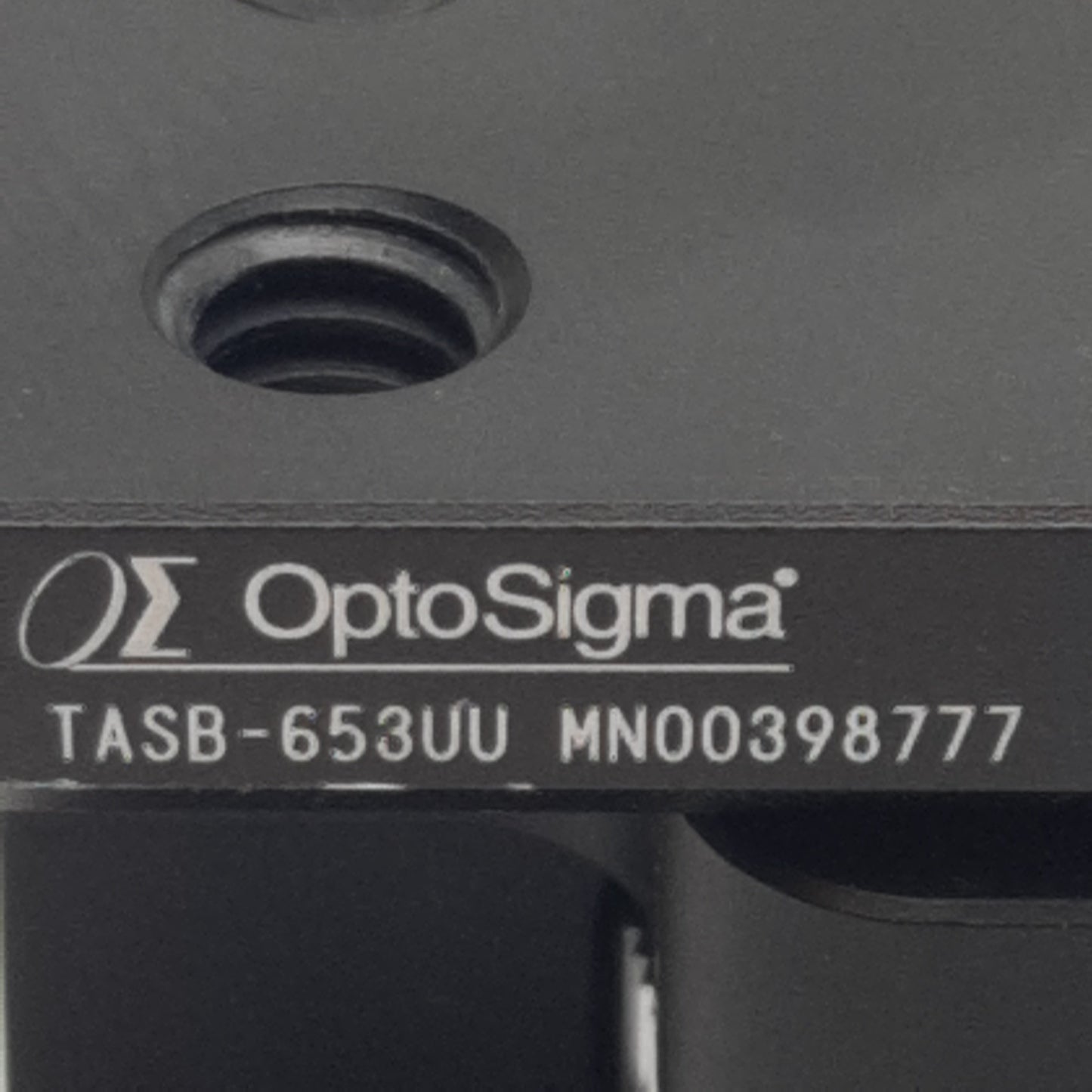 Used OptoSigma TASB-653UU Z-Axis Dovetail Stage, 7mm Travel, 98N Load, 65mm x 65mm