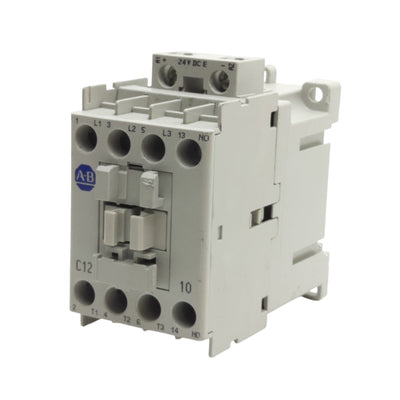 Used Allen Bradley 100-C12EJ10 Contactor, 3-Pole, 600VAC 12A, 24VDC Coil