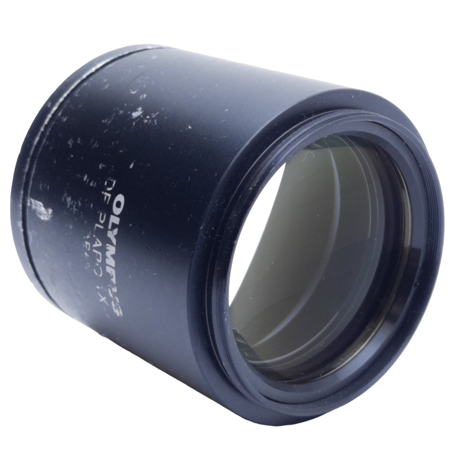 Used Olympus DF PLAPO 1X-4 Objective Stereo Microscope Lens, WD=81mm, *Scratches*