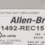 Used Allen Bradley 1492-REC15 Standard Duplex Receptacle, 15A 125VAC, DIN Rail