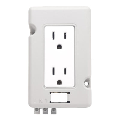 Used Allen Bradley 1492-REC15 Standard Duplex Receptacle, 15A 125VAC, DIN Rail