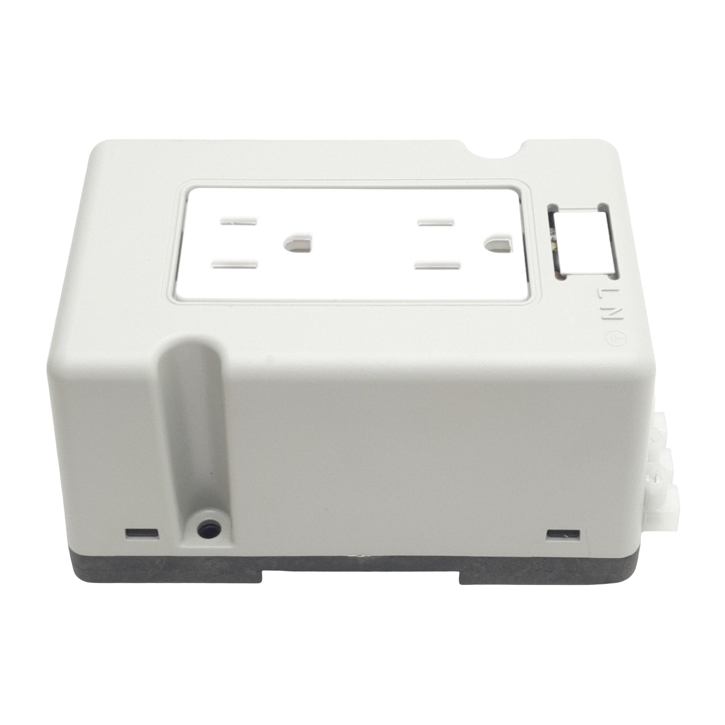 Used Allen Bradley 1492-REC15 Standard Duplex Receptacle, 15A 125VAC, DIN Rail