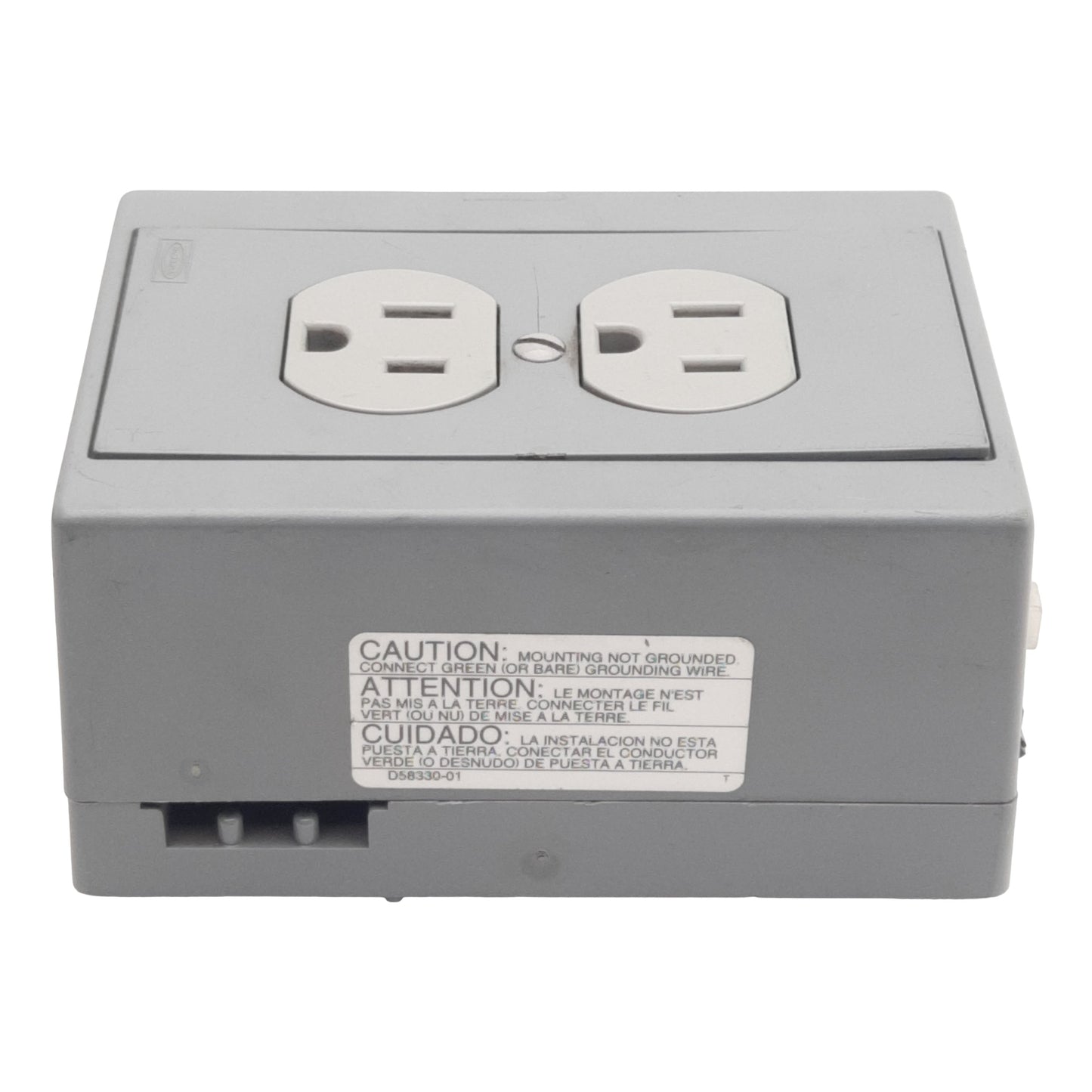 Used Hubbell DRUB15CB5 Complete Unit-Duplex Receptacle, 2P/3W 15A 125VAC, DIN Rail